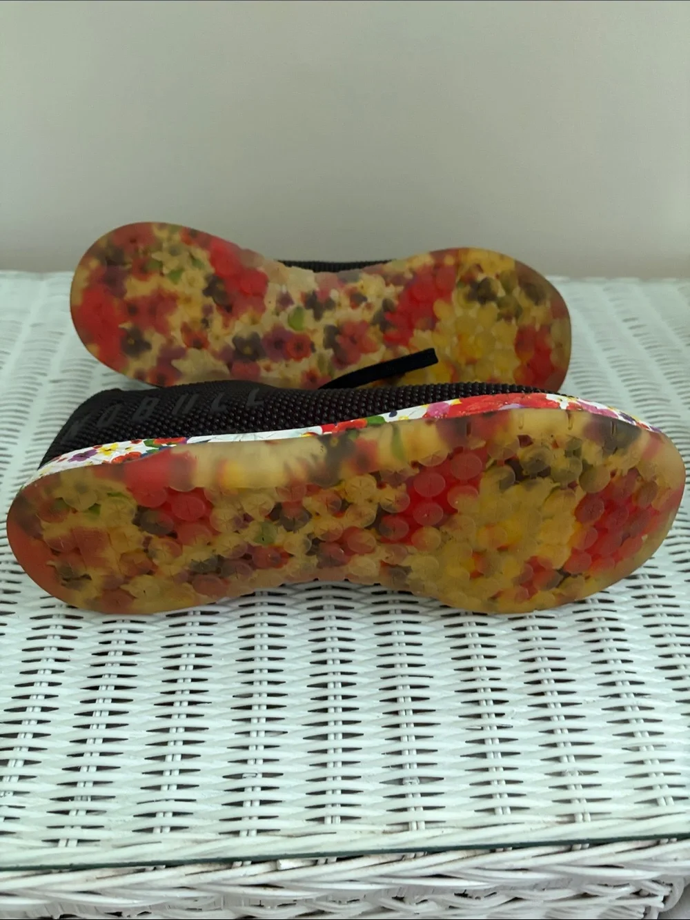 NOBULL Black womens Sneakers with Multicolor Floral Laces - Picture 6 of 9